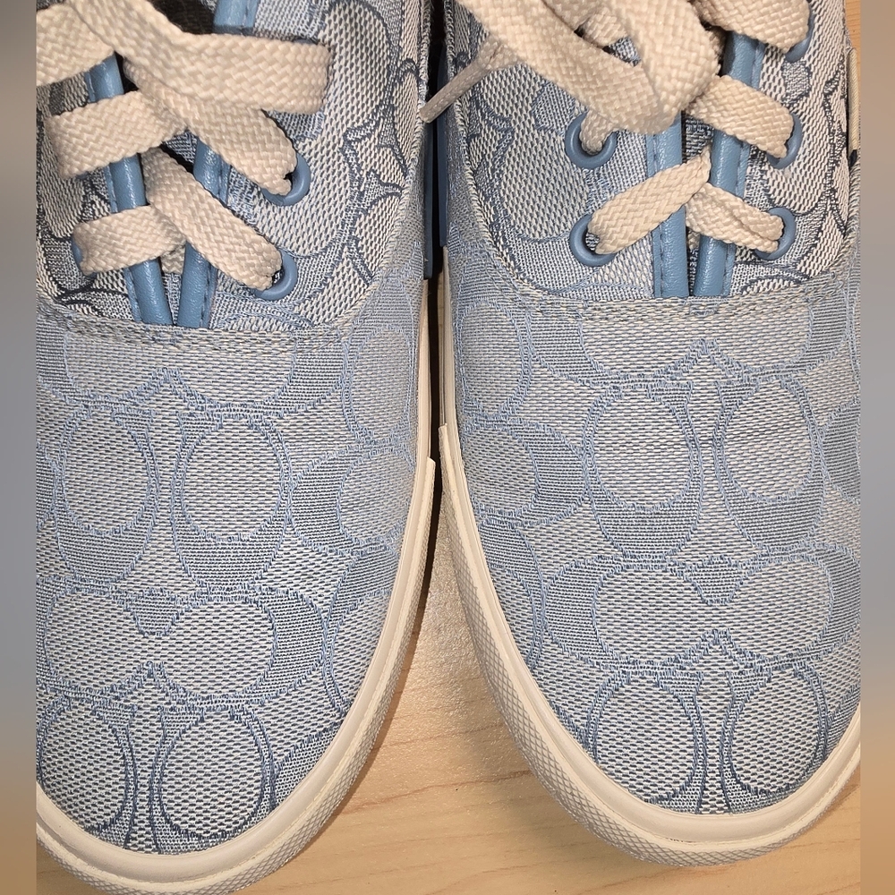 COACH C2705 Citysole Skate Sneakers Light Blue & Beige Womens Size 9B - Picture 12 of 12